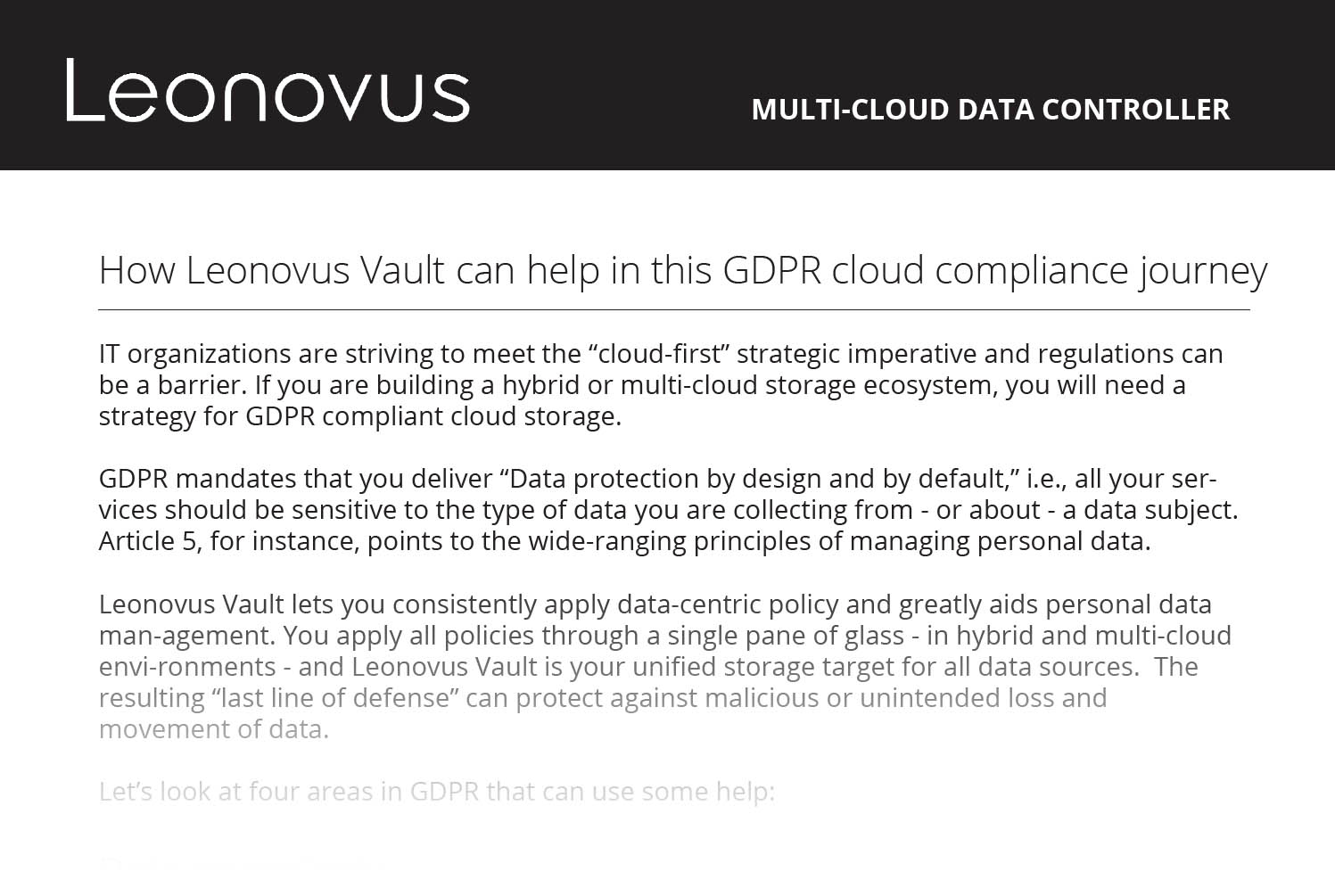 Whitepaper - GDPR compliant cloud storage: made possible